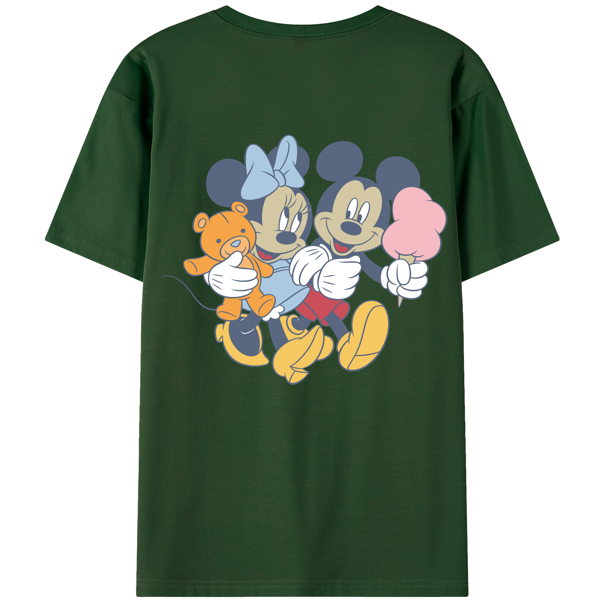 （画像用） ミッキーマウス Mickey Mouse 綿100％半袖Tシャツ（背面プリント）